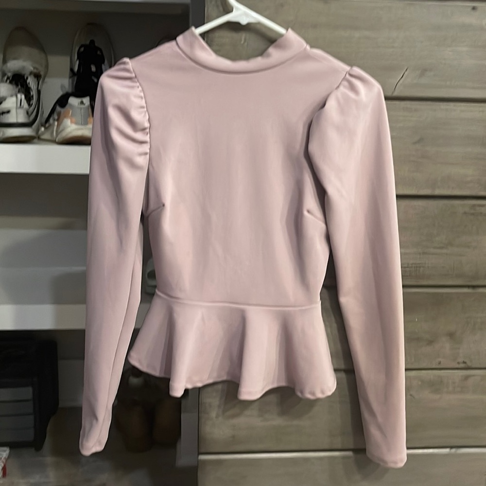Purple long sleeved blouse, size Sm
